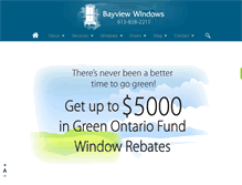 Tablet Screenshot of bayviewwindows.ca